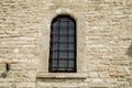 Window with a grate. Royalty Free Stock Photo